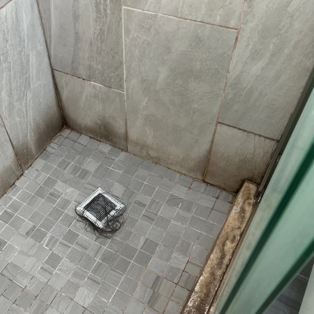 Shower before cleaning